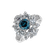 Prsten s modrým diamantem a bílými diamanty Passion Treasure2