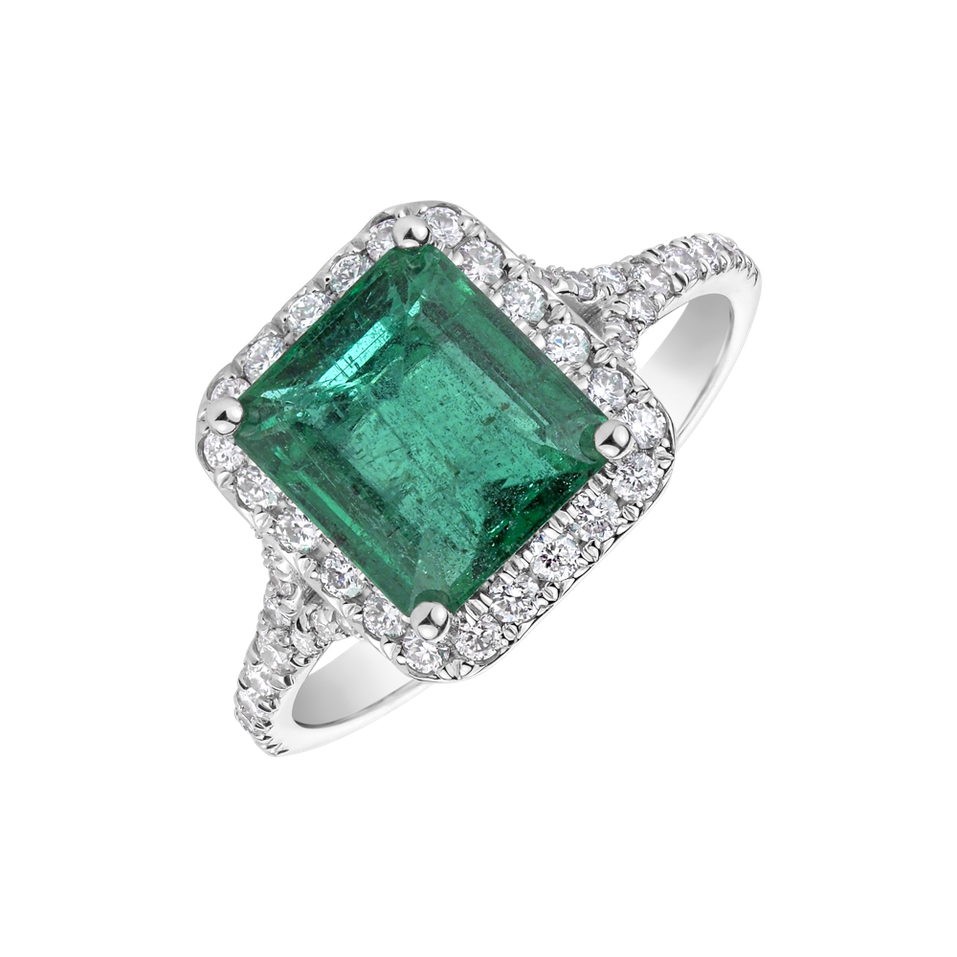 Prsten se smaragdem a diamanty Fantasy Gem