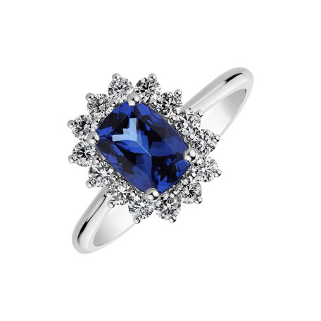 Prsten s tanzanitem a diamanty Paradise Goddess