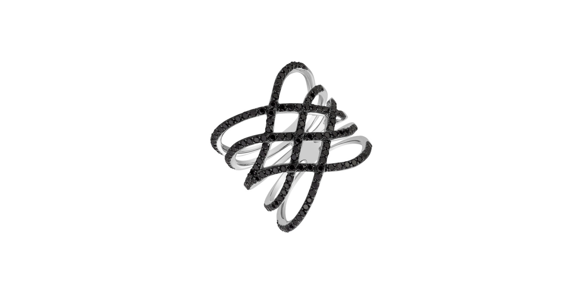 Prsten s černými diamanty Starshine Highness