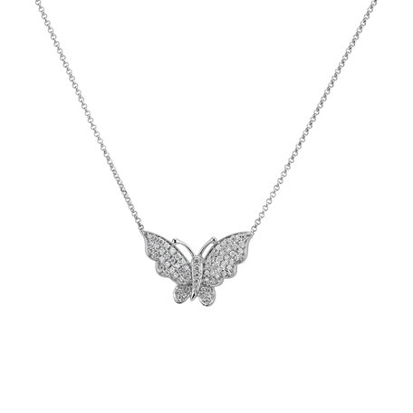 Náhrdelník s diamanty Butterfly Spirit