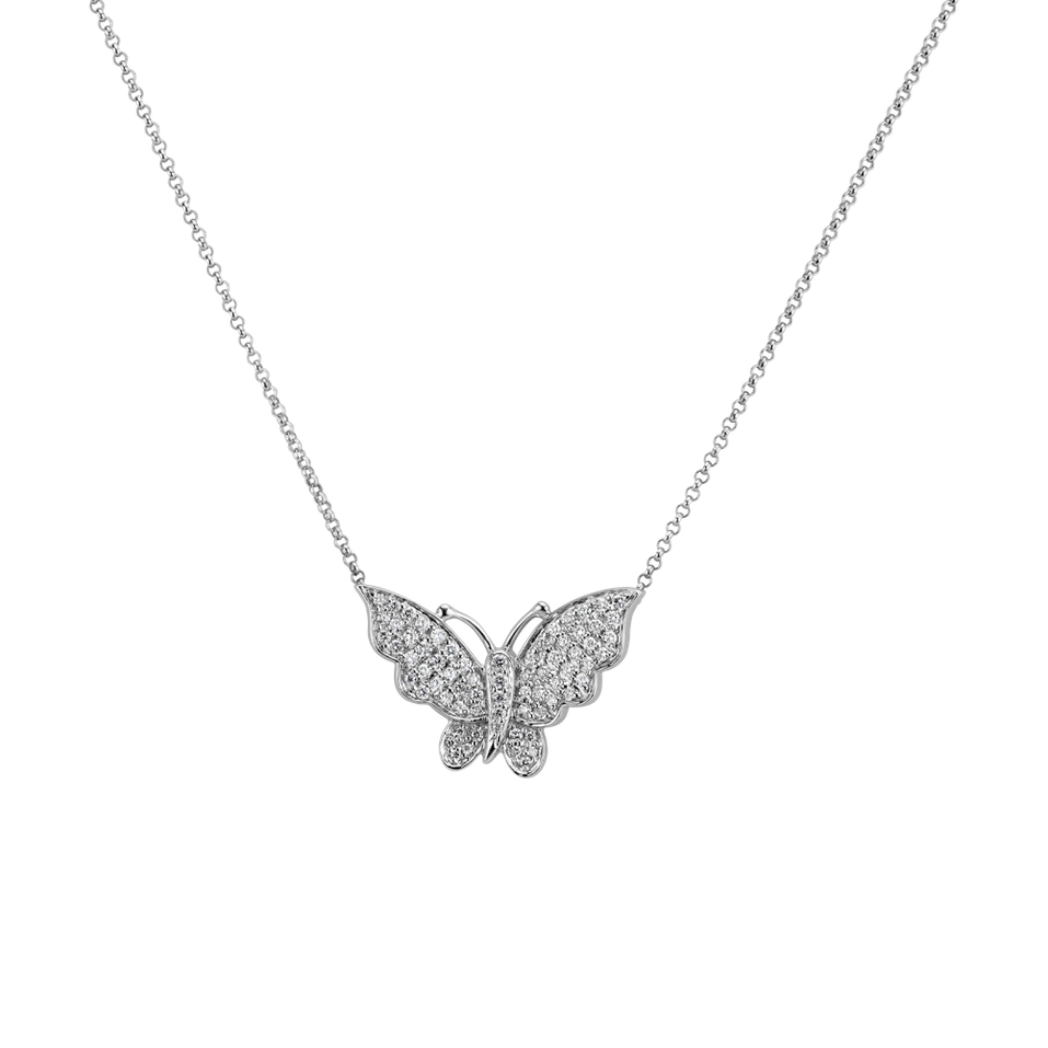 Náhrdelník s diamanty Butterfly Spirit