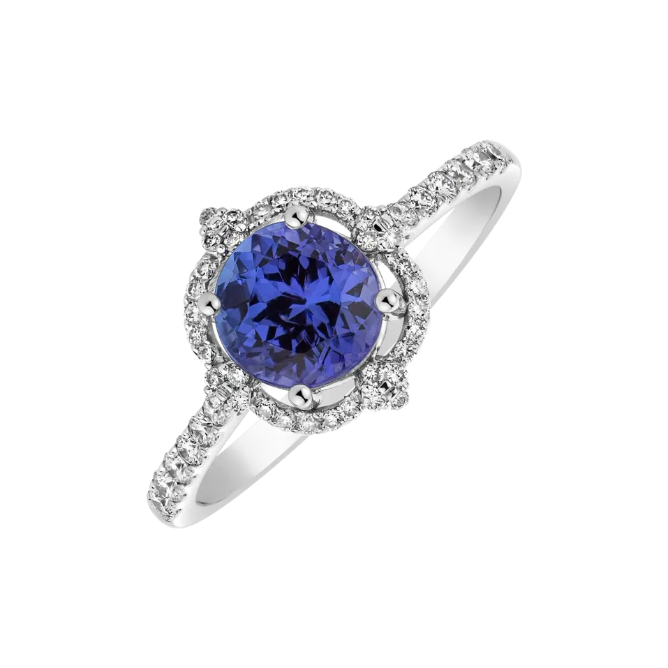 Prsten s tanzanitem a diamanty Ocean Sparkle