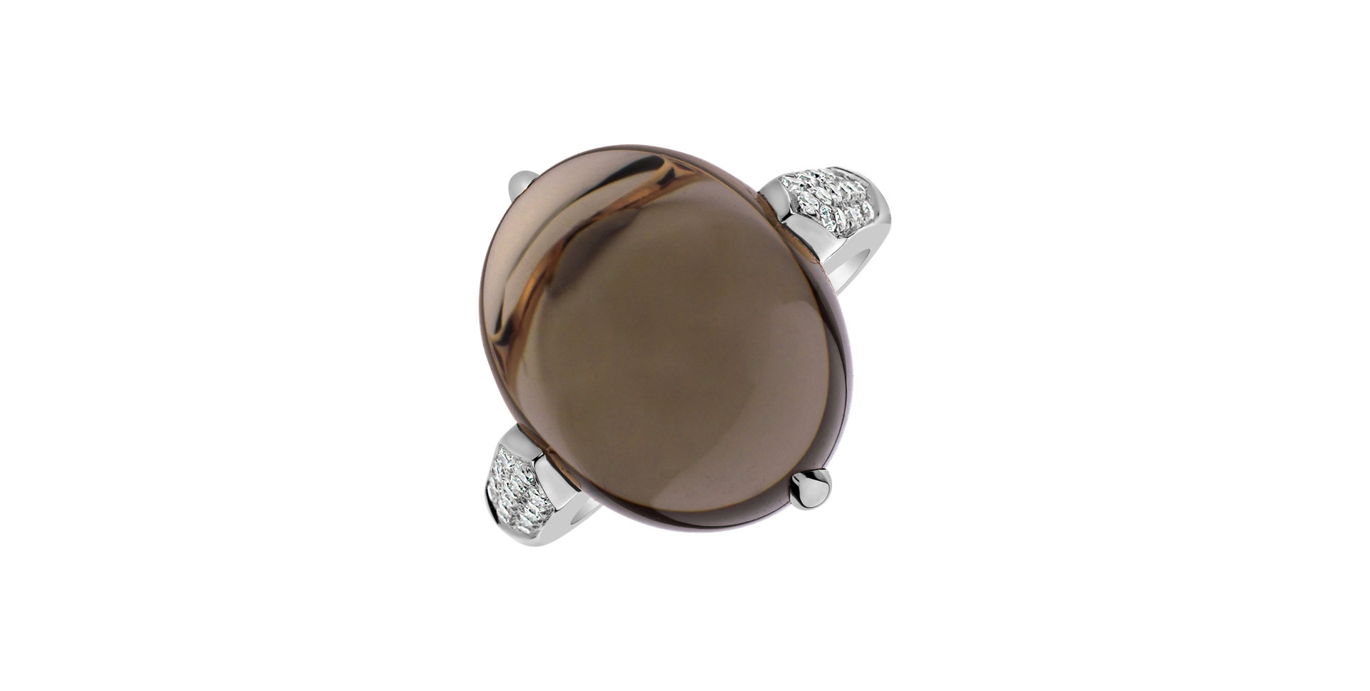 Prsten s quartzem diamanty Drop Blossom