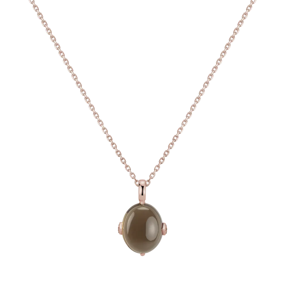 Přívěs s quartzem a diamanty Drop Blossom