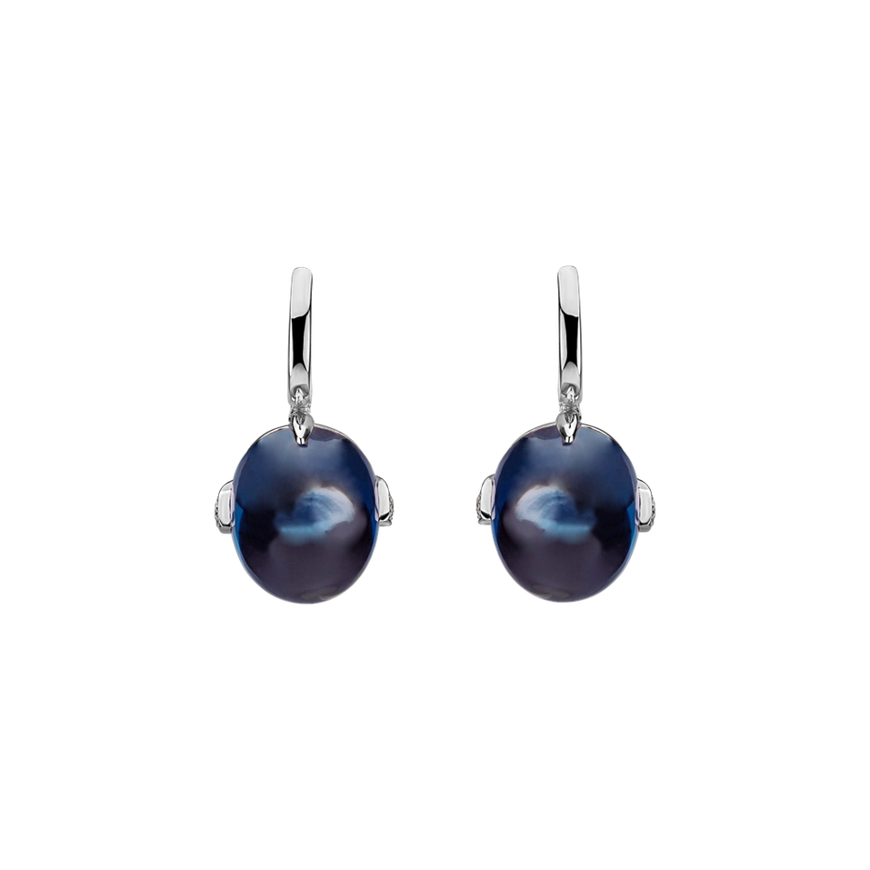 Náušnice s topazem a diamanty Shining Grace