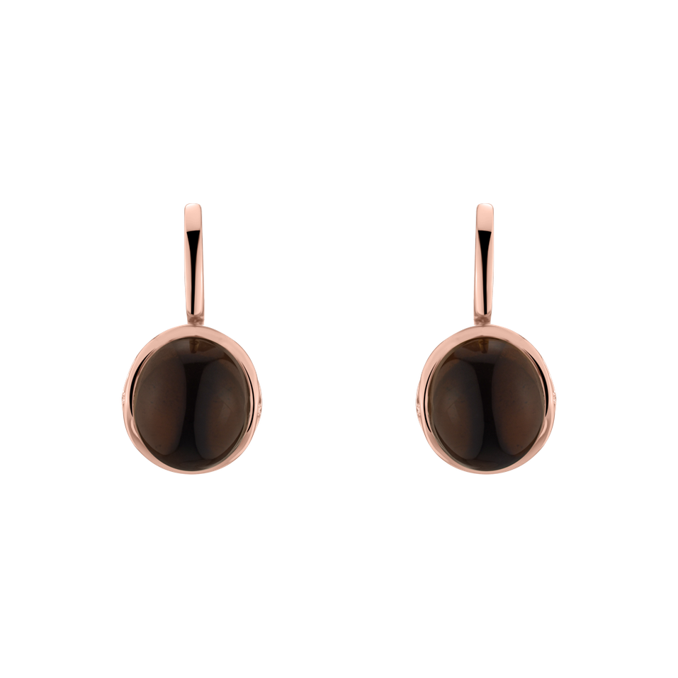 Náušnice s quartzem a diamanty Fairytale Drop