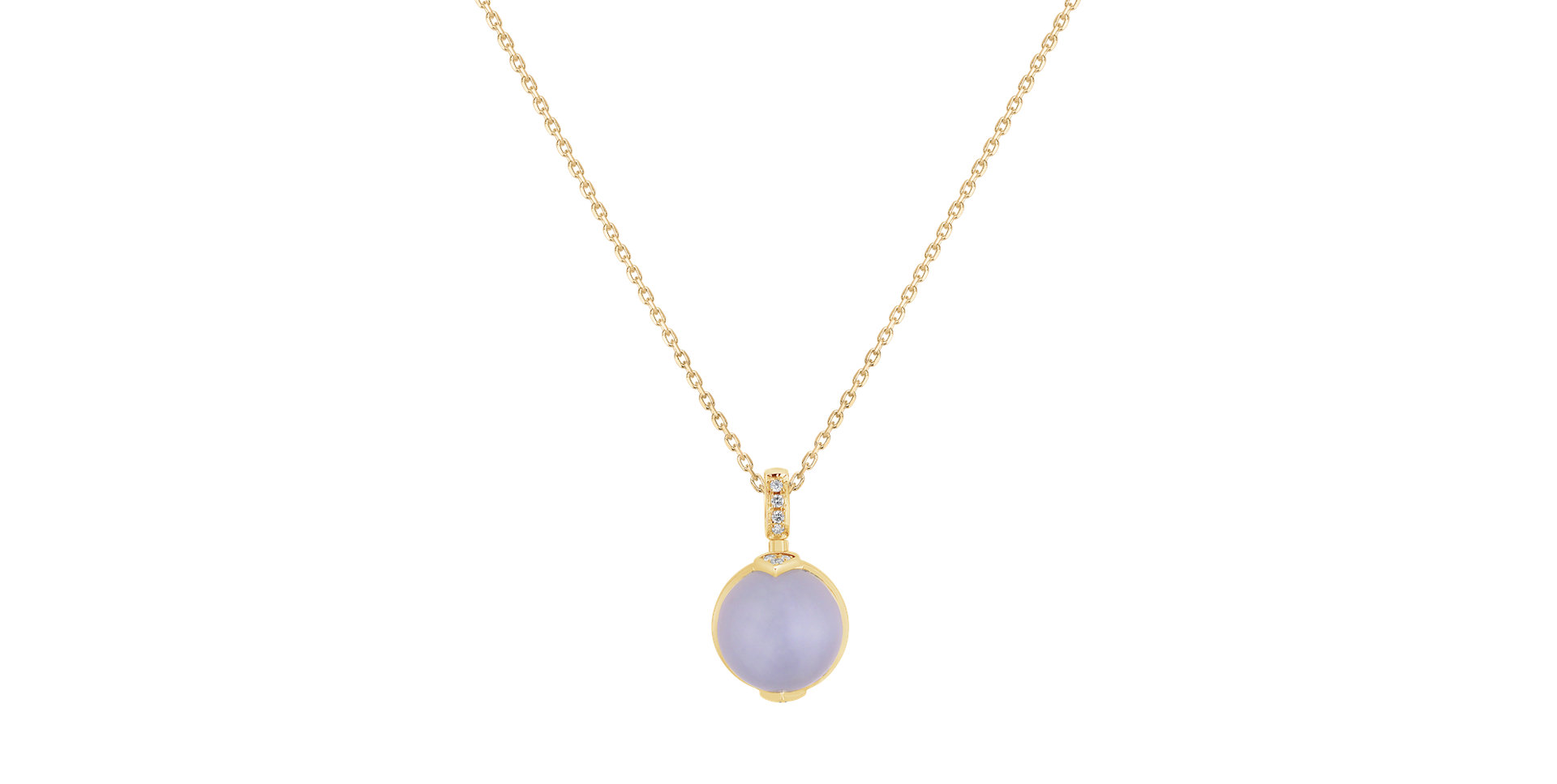 Přívěs s chalcedonem a diamanty Fairy Blossom