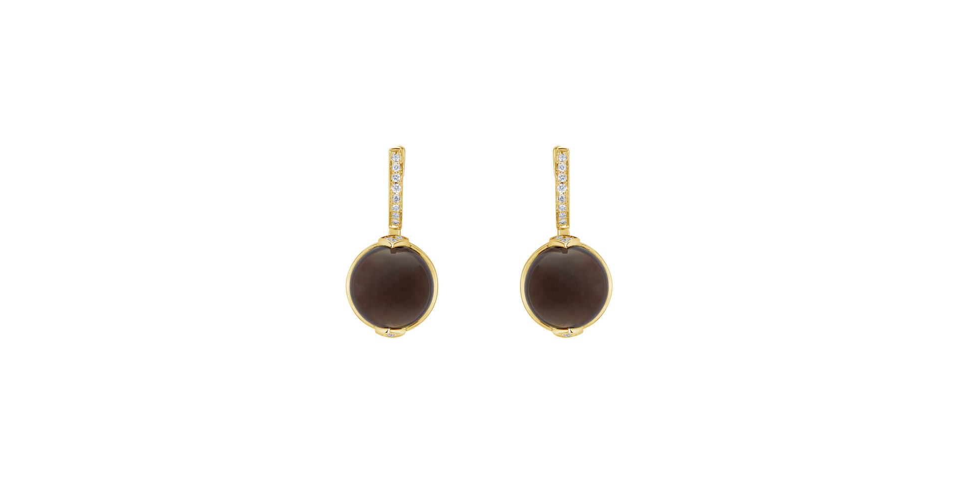 Náušnice s quartzem a diamanty Fairy Blossom