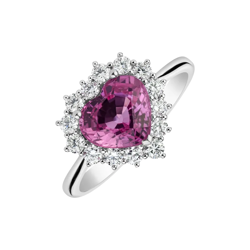 Prsten s safírem a diamanty Dearest One
