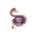 Prsten s černými a bílými diamanty,safíry a ametystem Noble Swan2