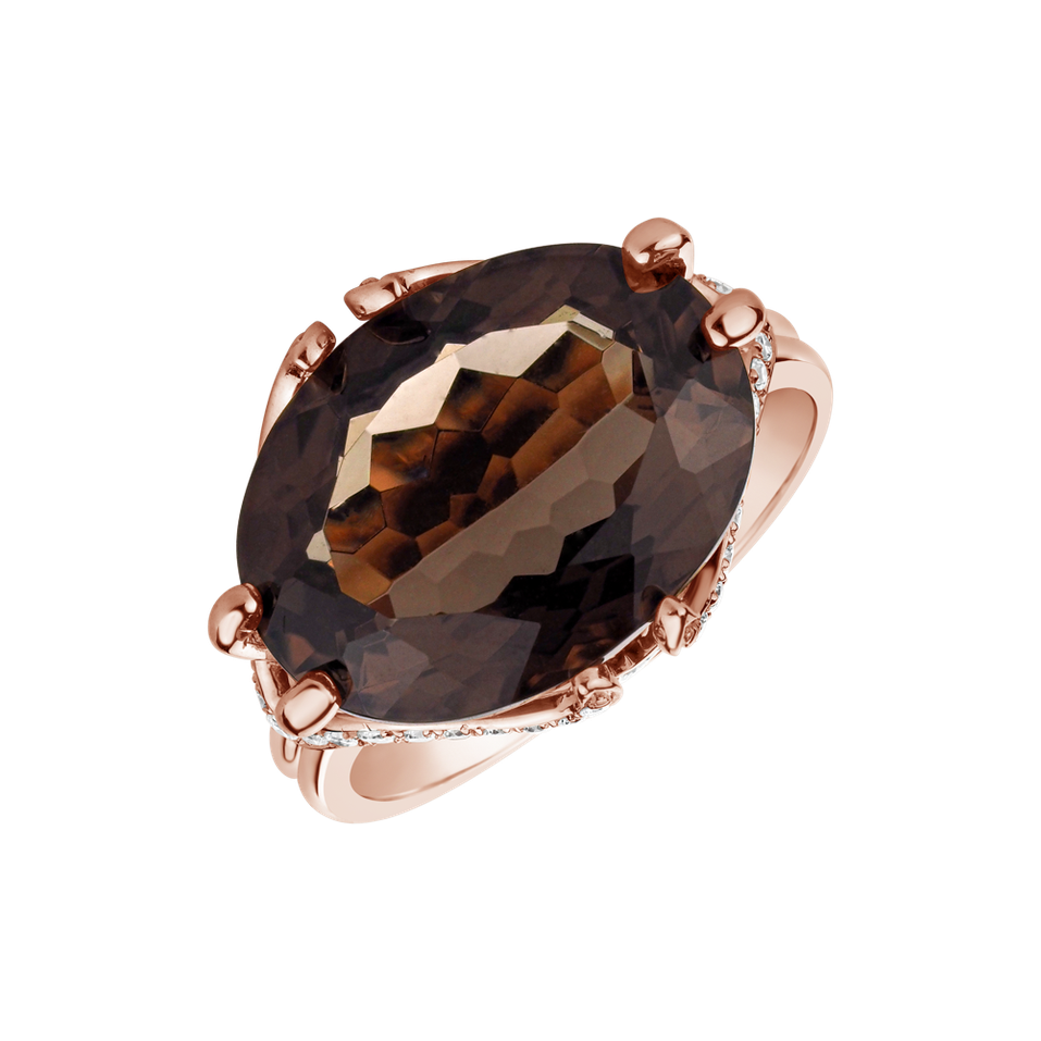 Prsten s quartzem diamanty Dori