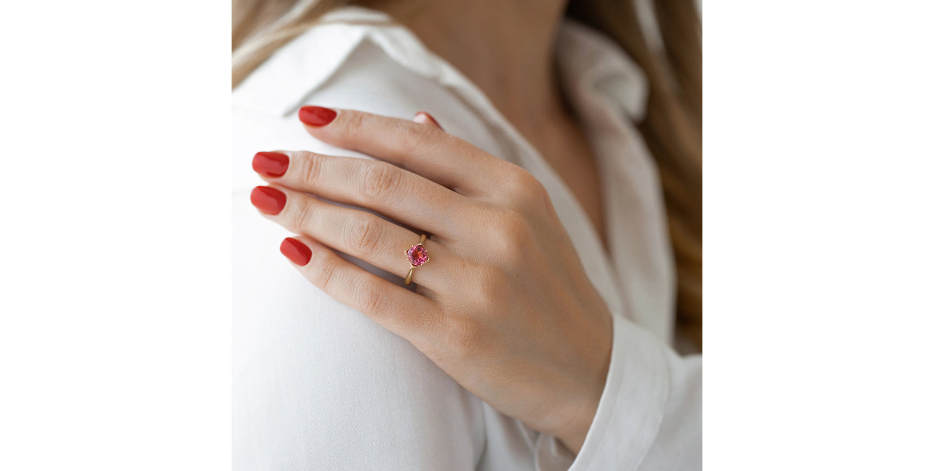 Prsten s turmalínem a diamanty Rosie