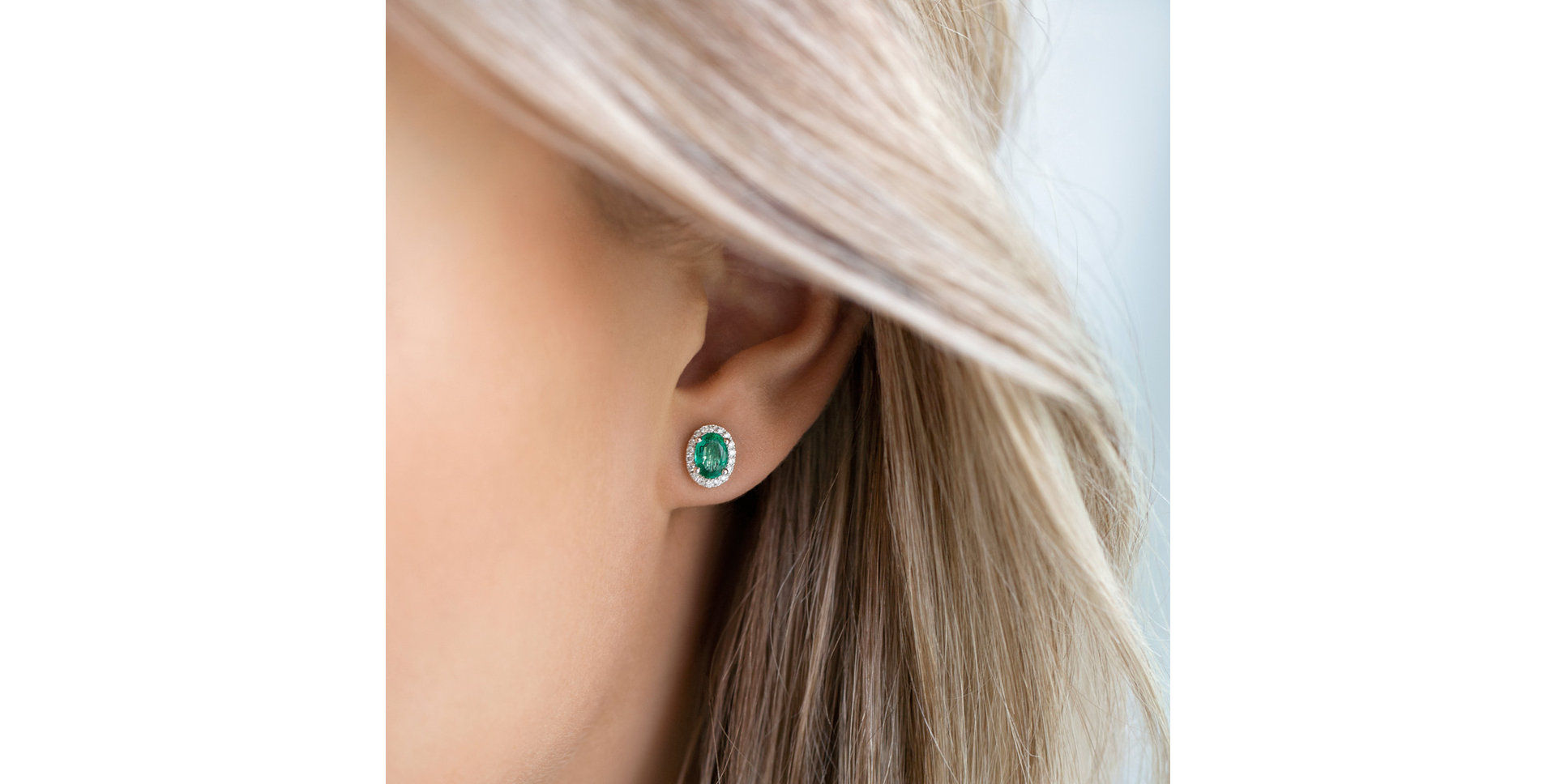 Náušnice se smaragdem a diamanty Imperial Allegory