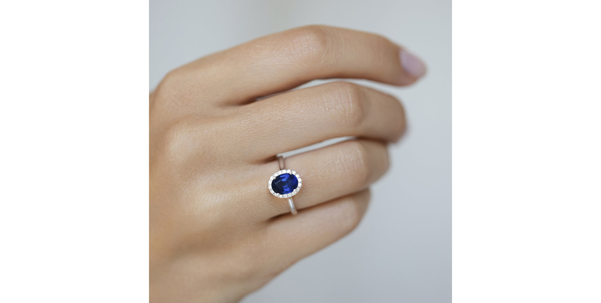 Prsten s safírem a diamanty Princess Wish
