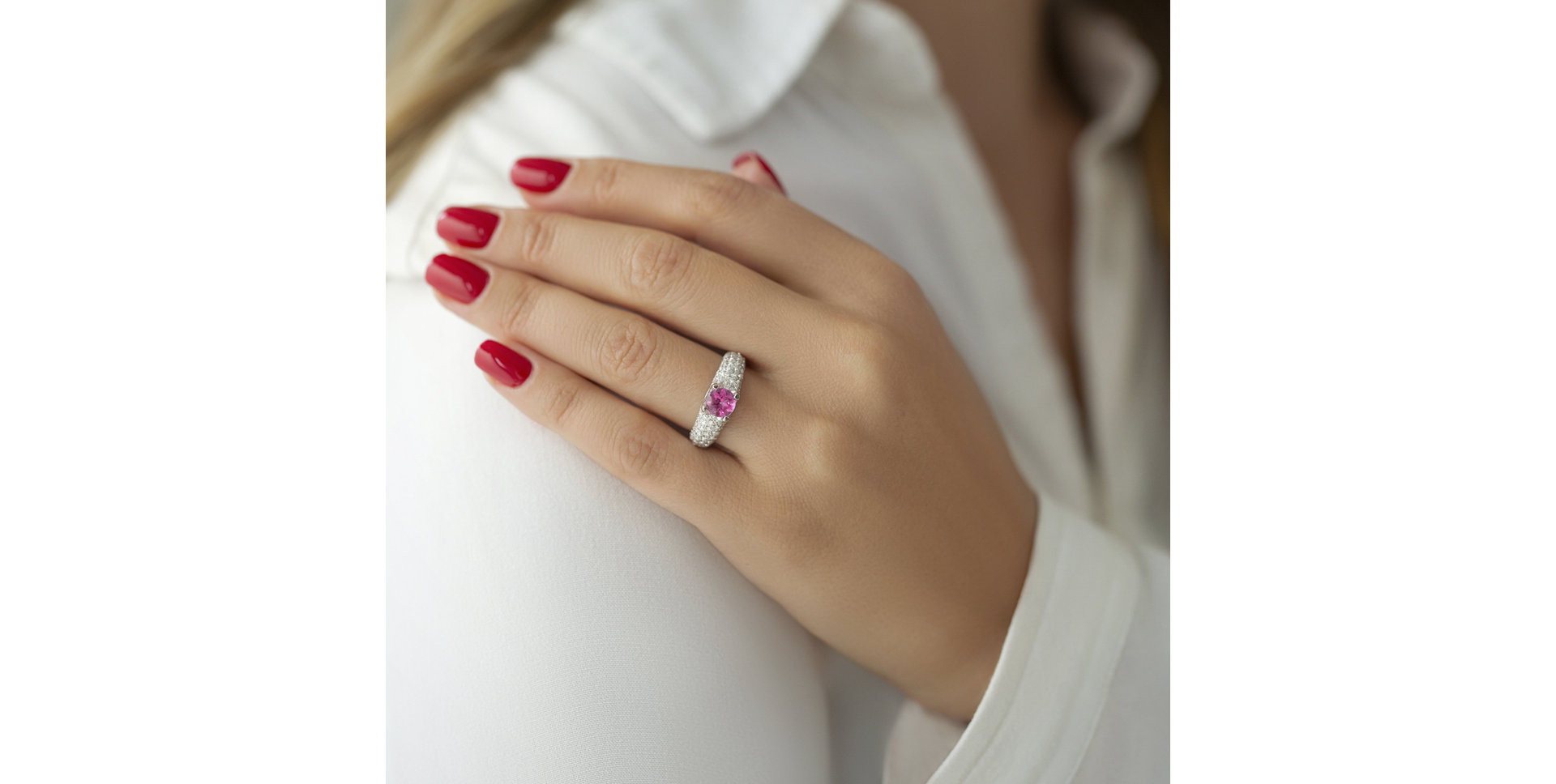 Prsten s topazem a diamanty Glamorous Ladyship