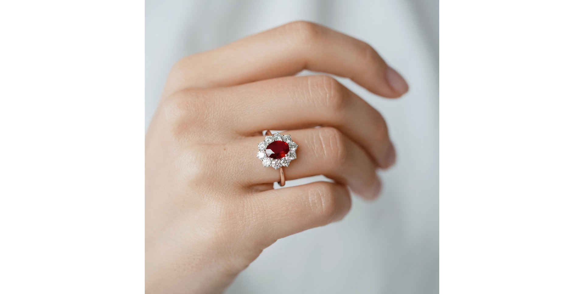 Prsten s safírem a diamanty Princess Joy