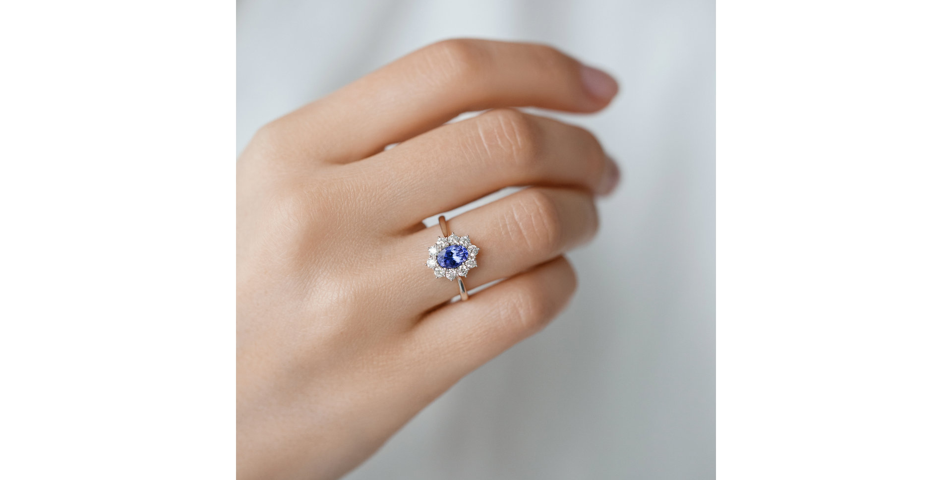 Prsten s tanzanitem a diamanty Princess Joy