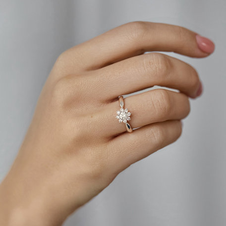 Prsten se smaragdem a diamanty Starlet Blossom