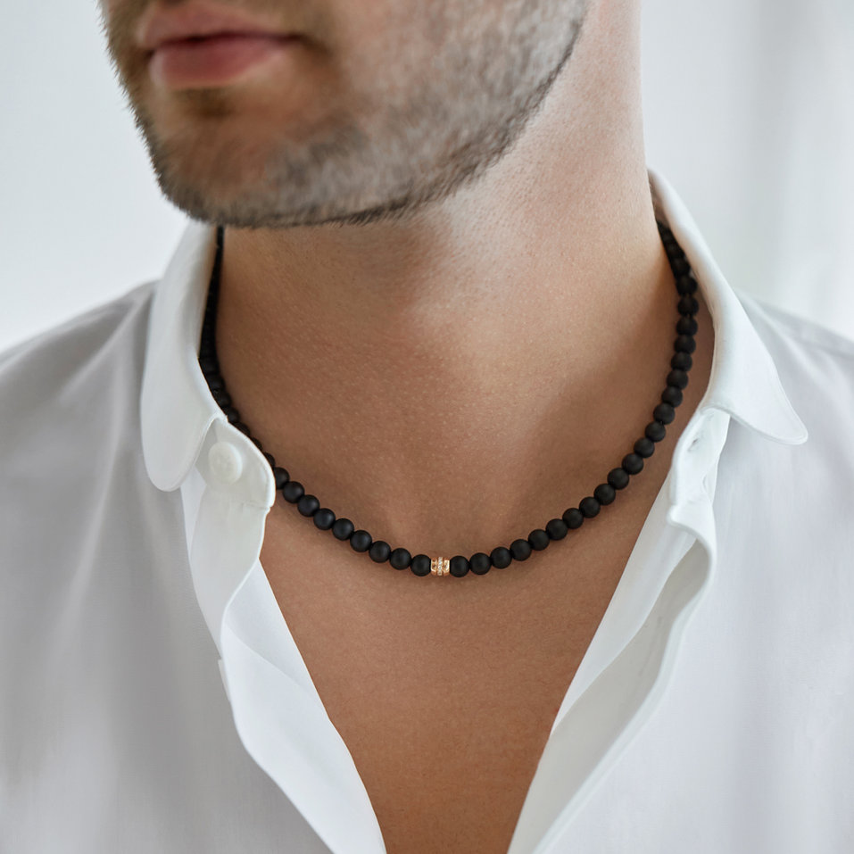 Náhrdelník s acháty a diamanty Trinty