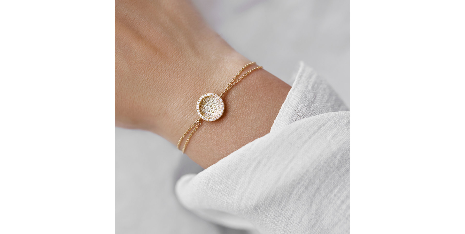 Náramek s bílými, hnědými a černými diamanty Dreamy Planet