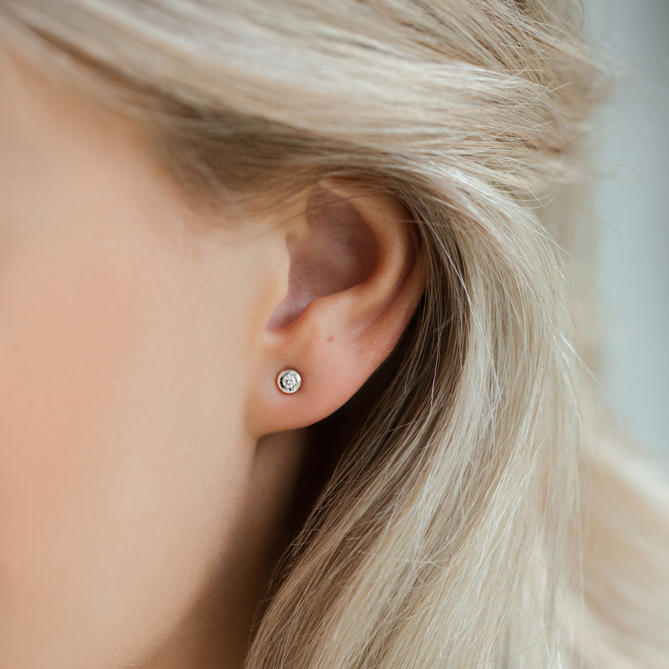 Náušnice s diamantem Sparkling Drops