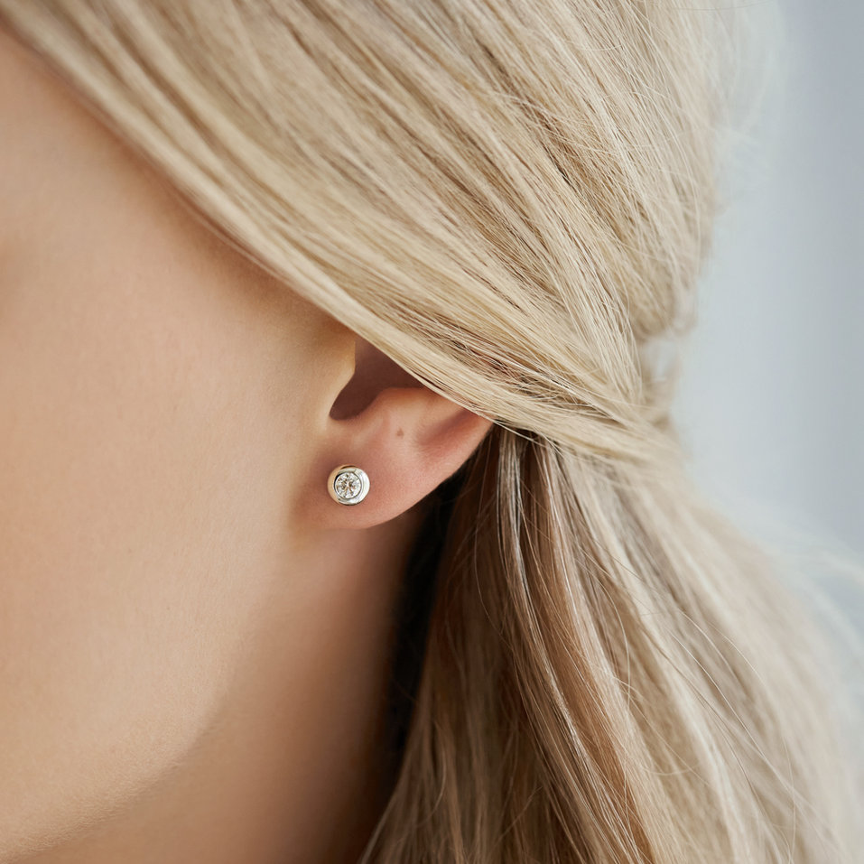 Náušnice s diamantem Sparkling Drops