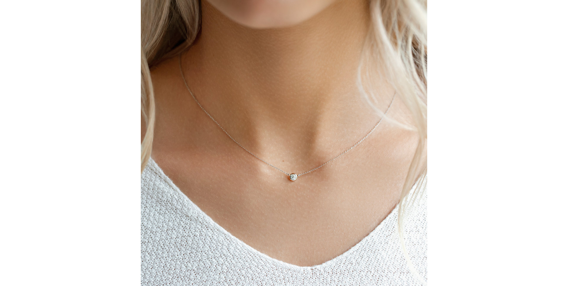 Náhrdelník s diamantem Sparkling Drop