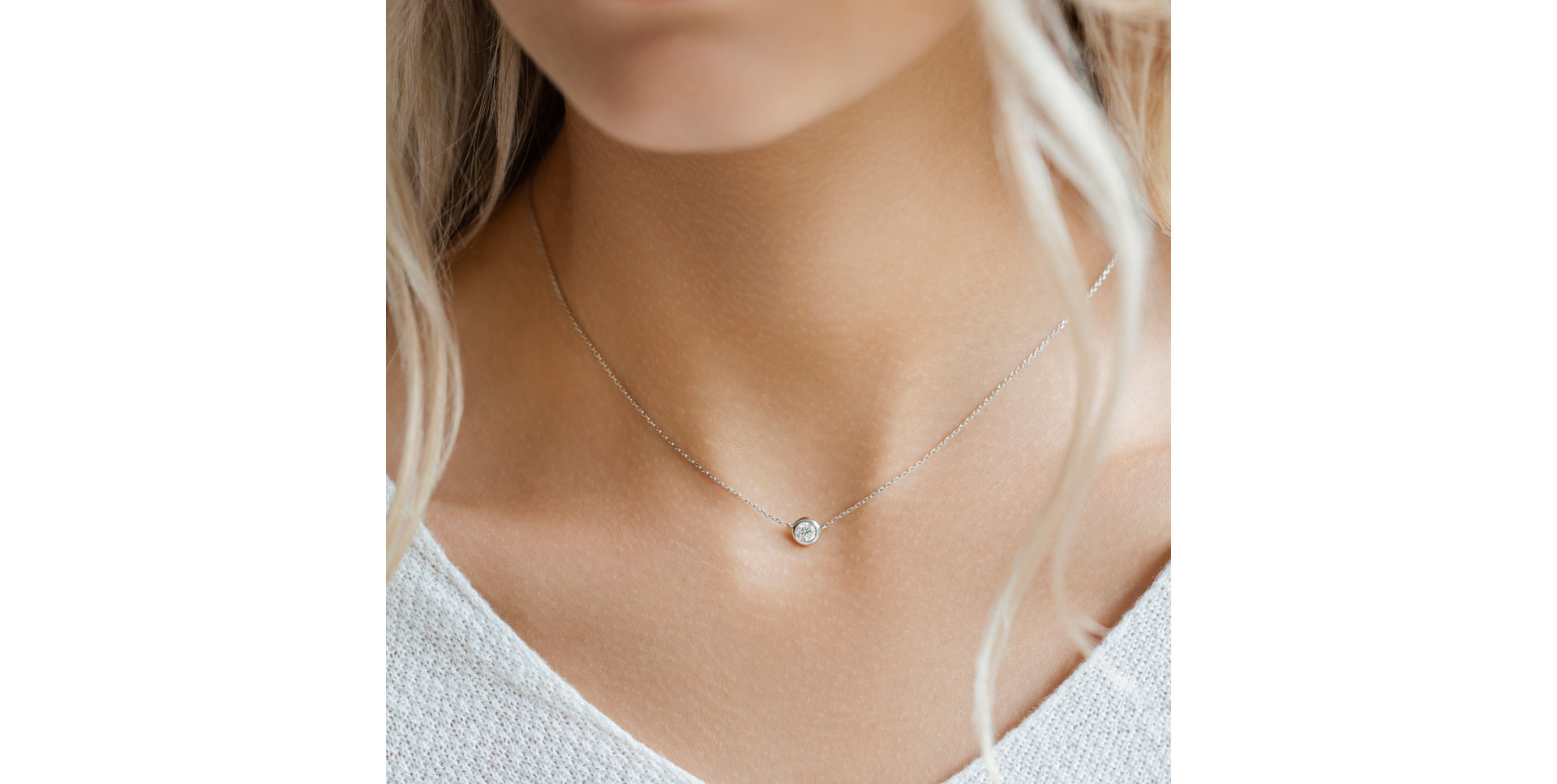 Náhrdelník s diamantem Sparkling Drop