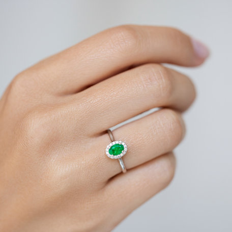 Prsten se smaragdem a diamanty Princess Wish