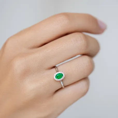 Prsten se smaragdem a diamanty Princess Wish