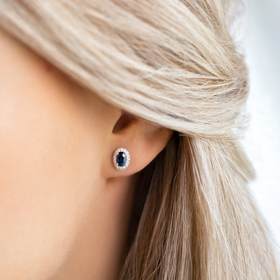 Náušnice s tanzanitem a diamanty Imperial Allegory