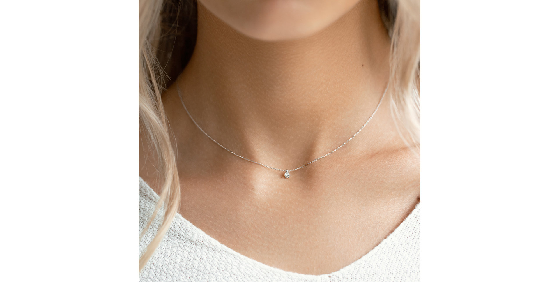 Náhrdelník s diamantem Eternal Drop