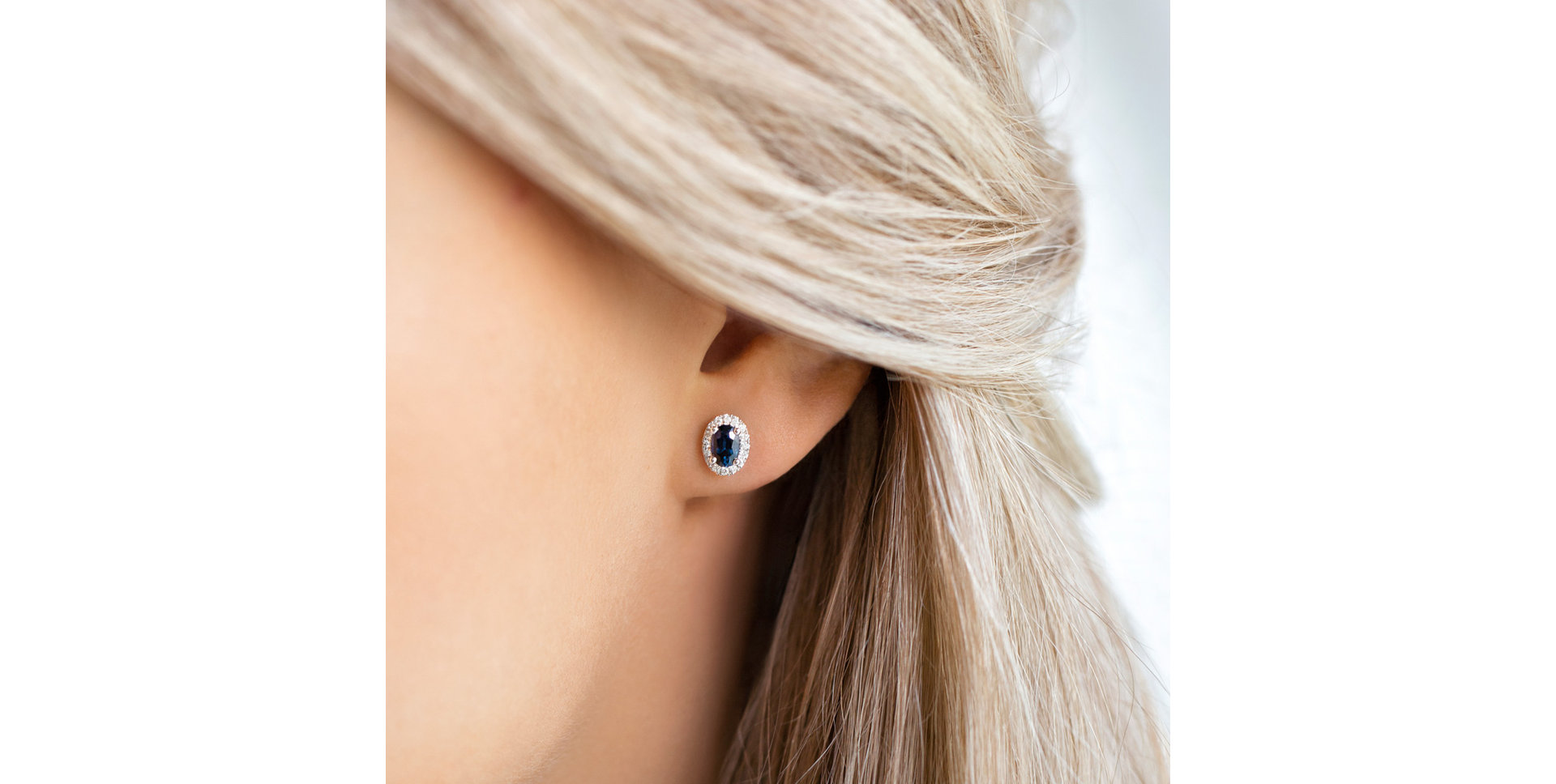 Náušnice s safírem a diamanty Imperial Allegory