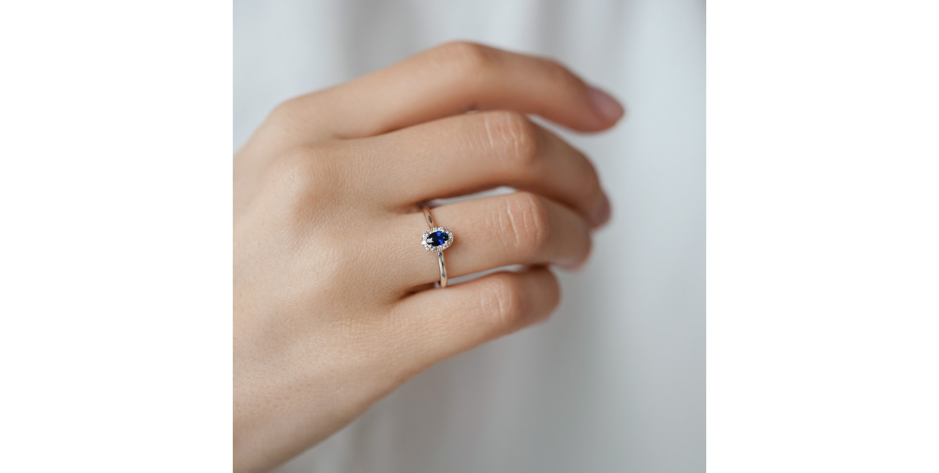 Prsten se safírem a diamanty Princess Wish