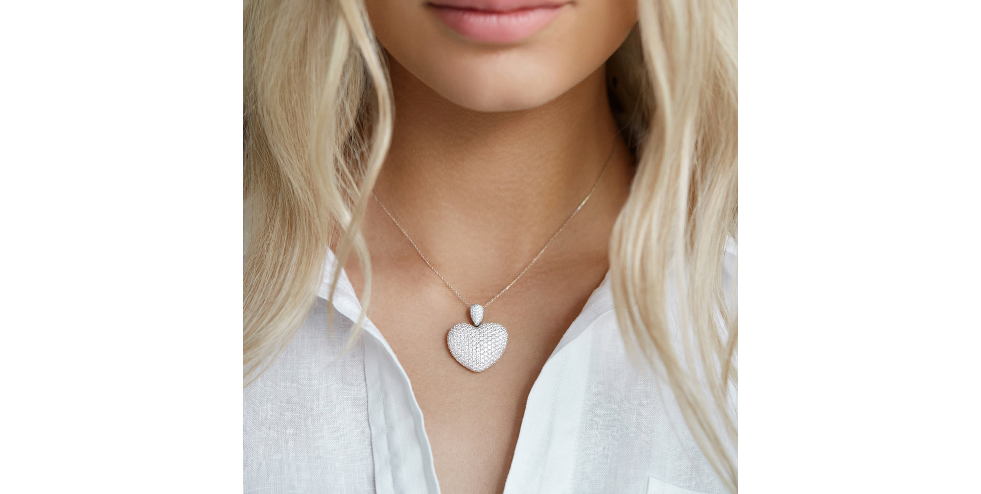 Přívěs s hnědými diamanty Heart Brilliance