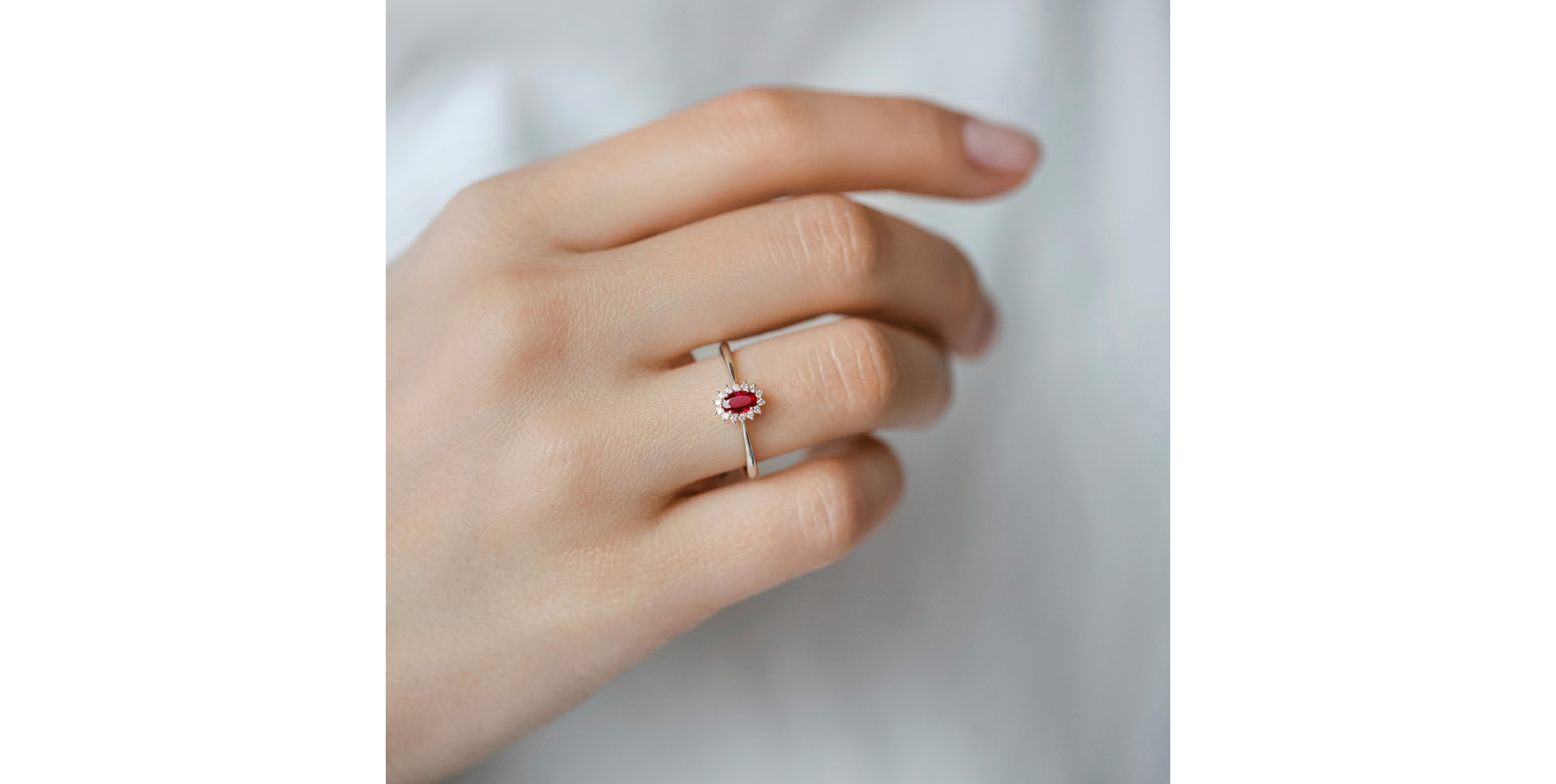 Prsten s rubínem a diamanty Princess Sparkle
