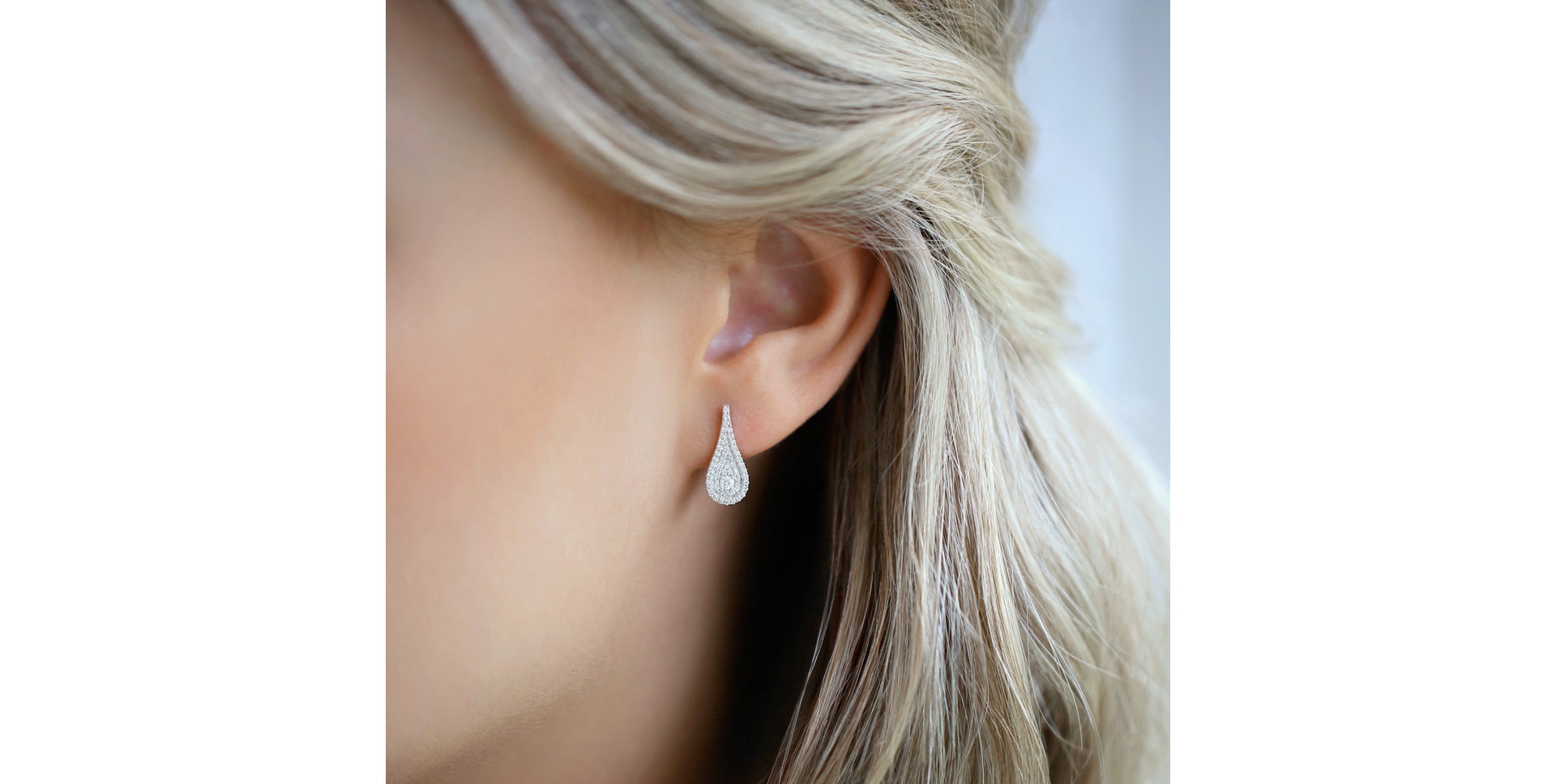 Náušnice s rhodolitem a diamanty Tears of Joy