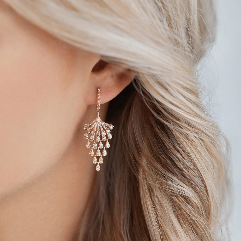 Náušnice s diamanty Royal Mesh