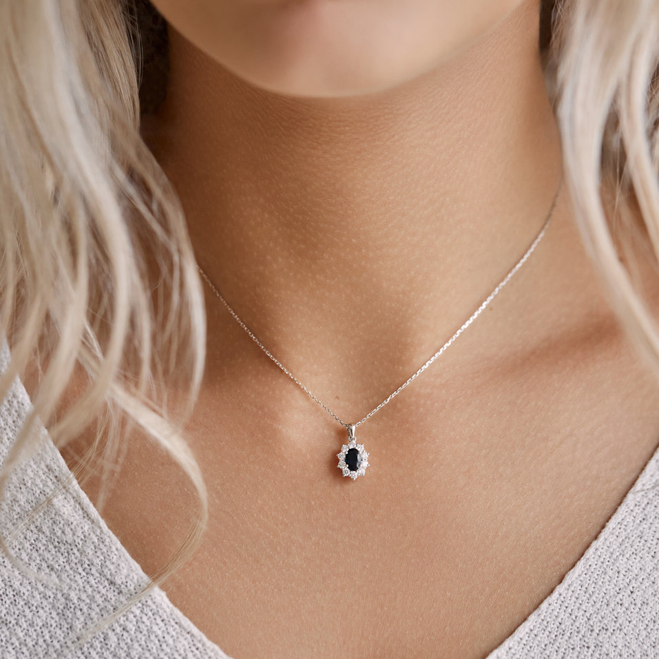 Přívěs s rubínem a diamanty Goddess Elegance