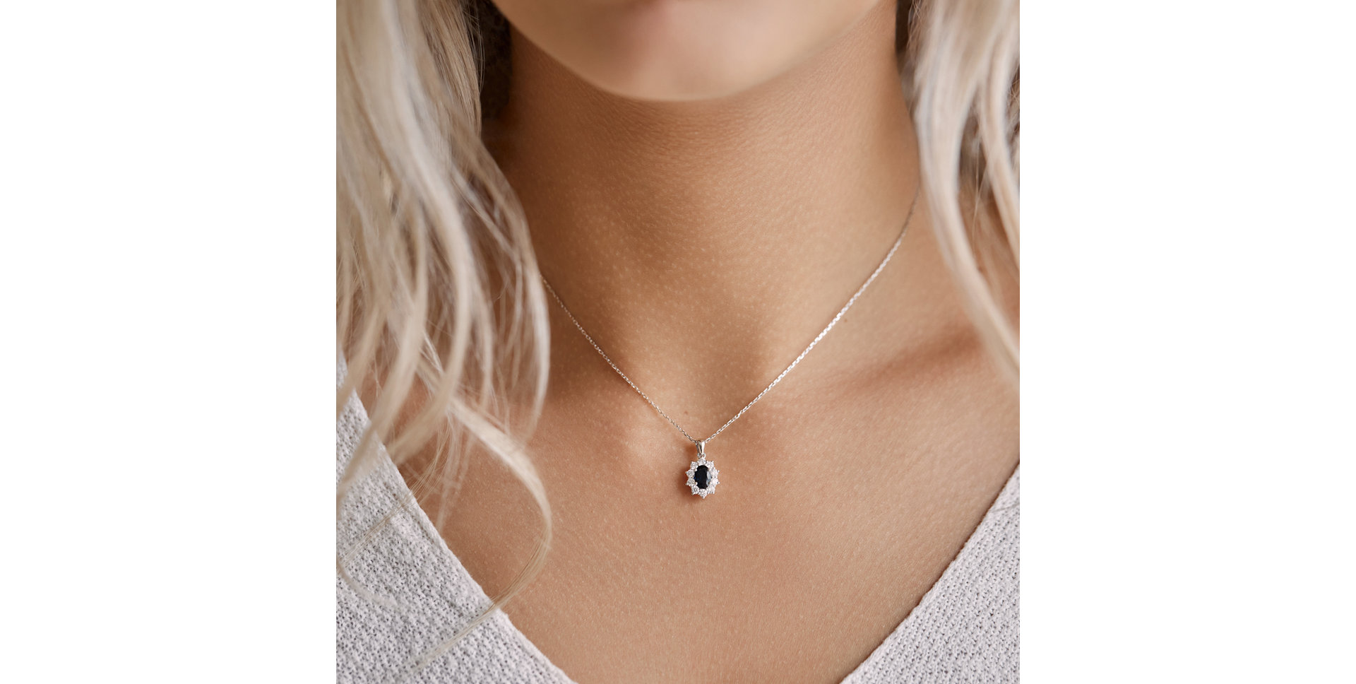 Přívěs s tanzanitem a diamanty Goddess Elegance