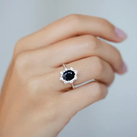 Prsten se safírem a diamanty Princess Gem