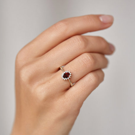 Prsten s rubínem a diamanty Princess Sparkle