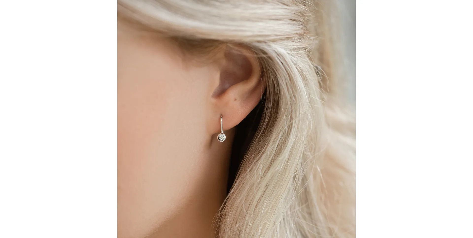 Náušnice s diamantem Sparkling Drops