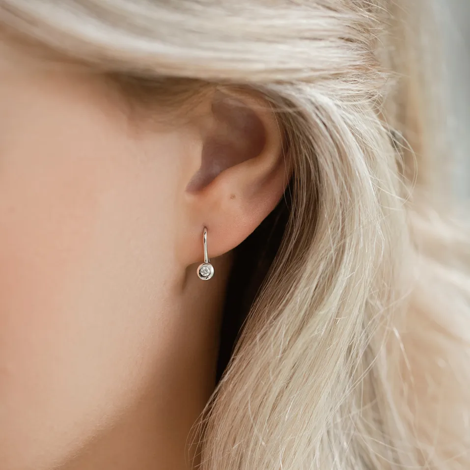 Náušnice s diamantem Sparkling Drops