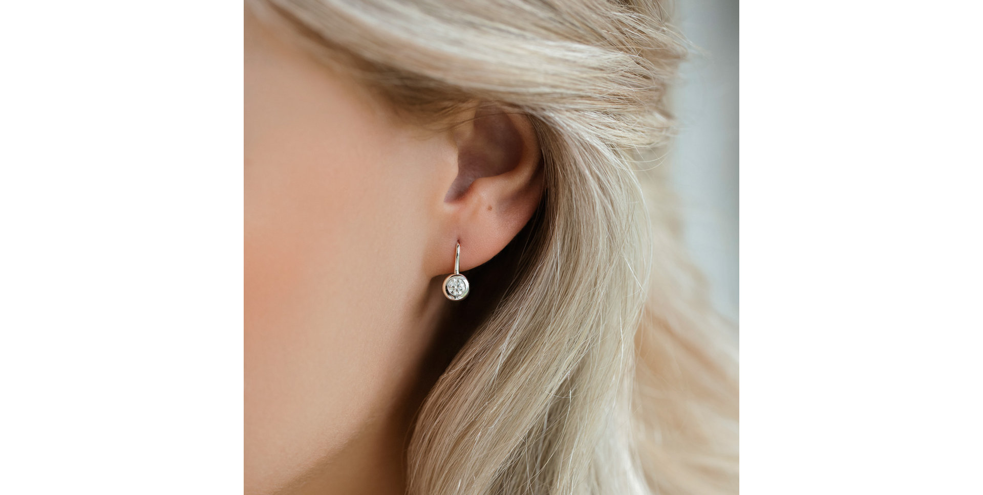 Náušnice s diamantem Sparkling Drops