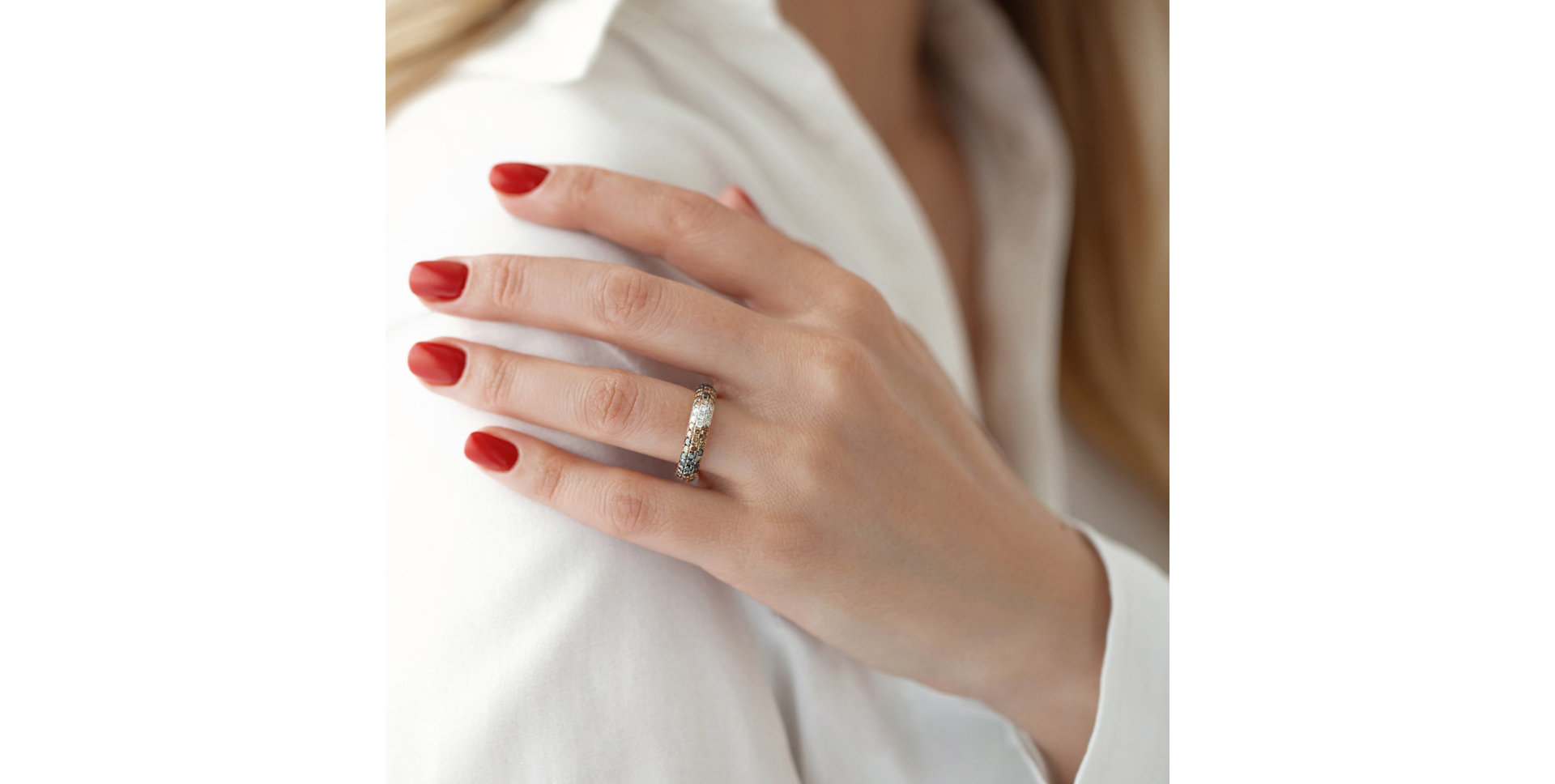 Prsten s diamanty Midnight Snake