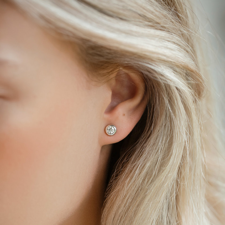 Náušnice s diamantem Sparkling Drops