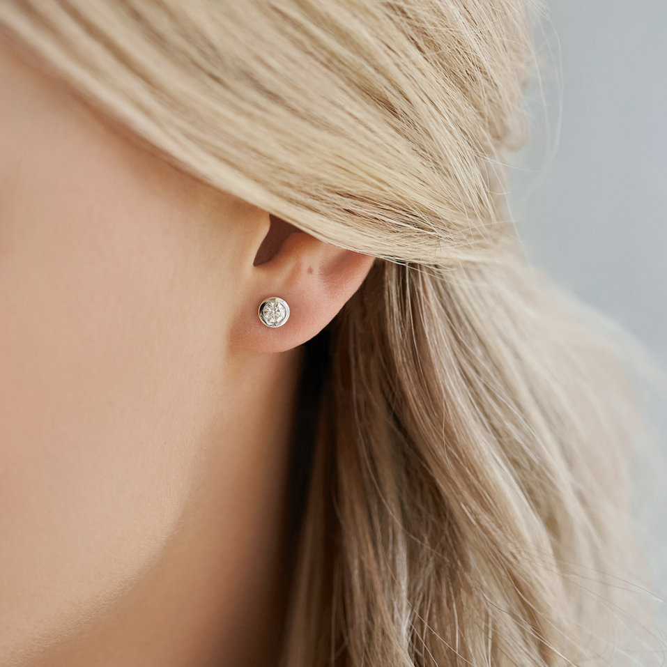 Náušnice s diamantem Shiny Dots