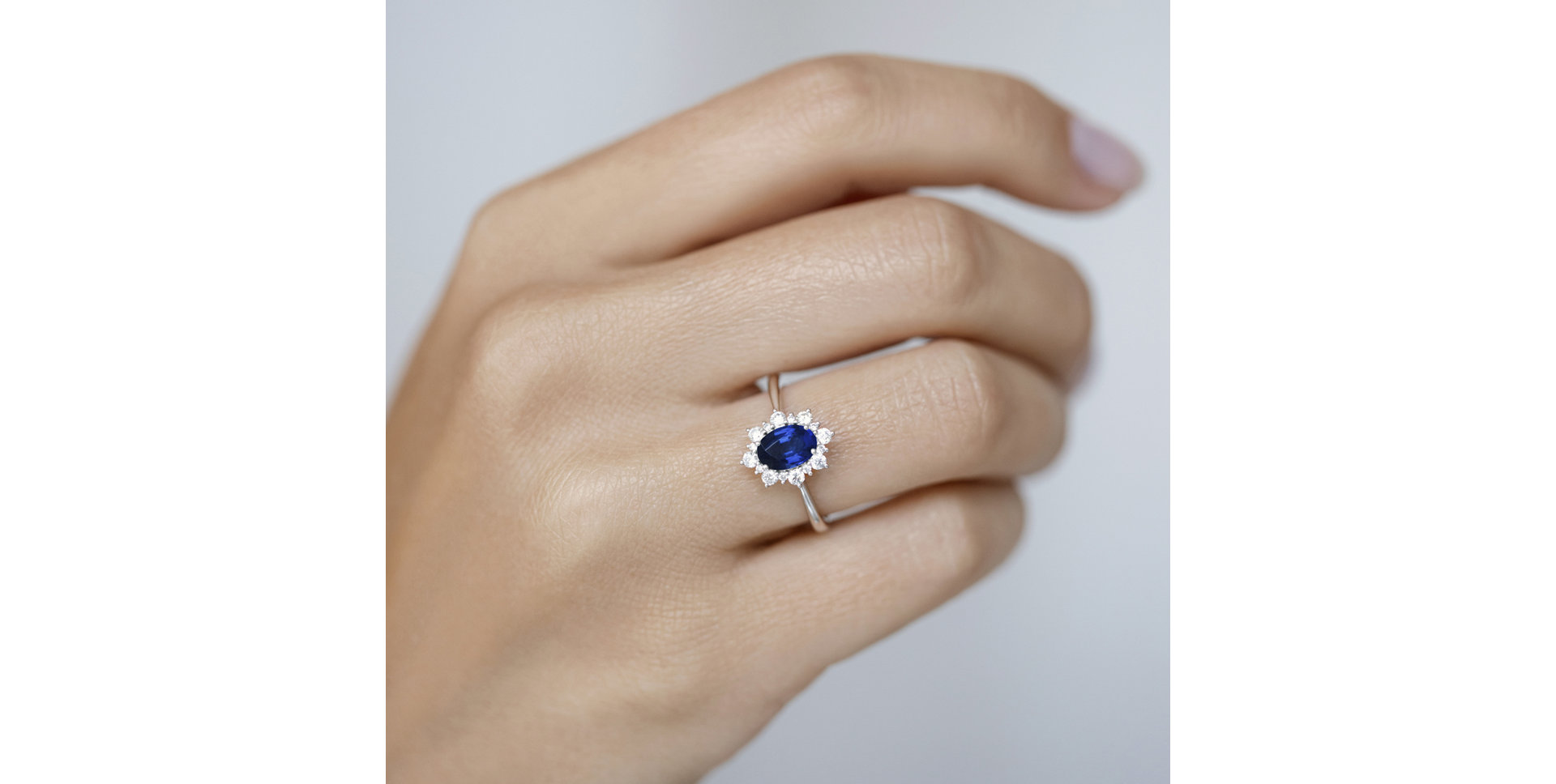 Prsten s safírem a diamanty Trixie Princess